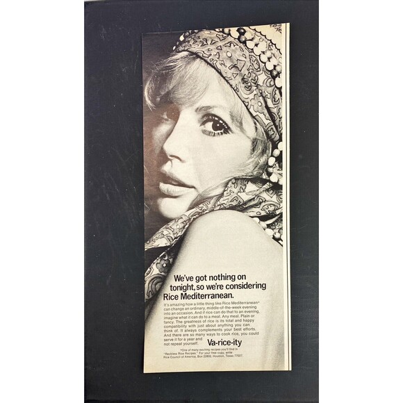 Rice Council of America "Got Nothing On Tonight? Consider Rice"Vtg Print Ad 1970 - Picture 3 of 3